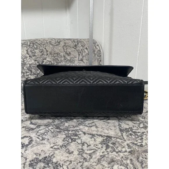 Tory Burch Fleming Convertible Shoulder Bag in Black Leather - Picture 6 of 8